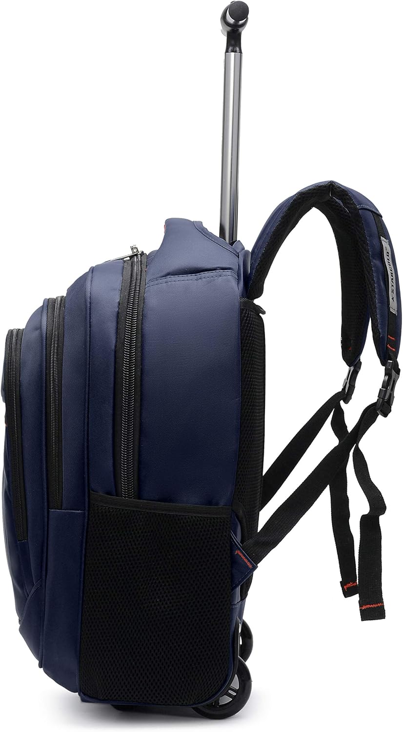 STARGOLD SG-T90 Unisex Water Resistant Rolling Trolley Backpack with Adjustable Strap for School, College, Office, Business and Travel - 18 Inches 3 STARGOLD SG-T90 Unisex Water Resistant Rolling Trolley Backpack with Adjustable Strap for School, College, Office, Business and Travel - 18 Inches - الصورة 3