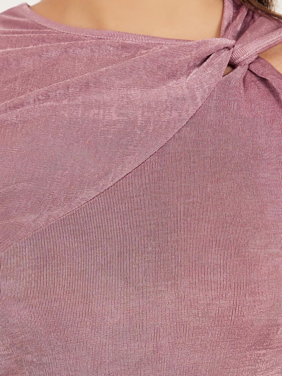 Styli Women's Textured Asymmetrical Neck One Sleeve Top 4 Styli Women's Textured Asymmetrical Neck One Sleeve Top - الصورة 4