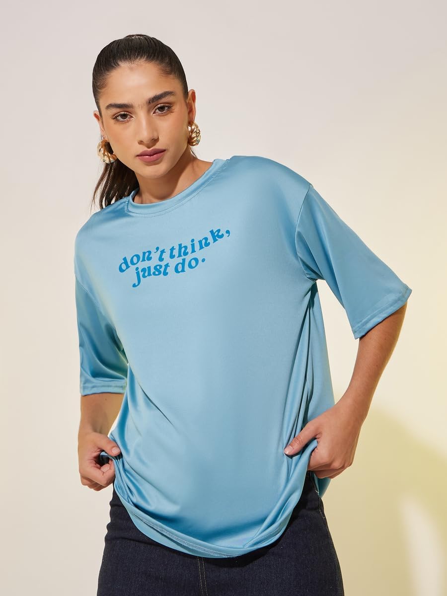 Styli Women's Slogan Print Round Neck Regular Fit T-Shirt 4 Styli Women's Slogan Print Round Neck Regular Fit T-Shirt - الصورة 4