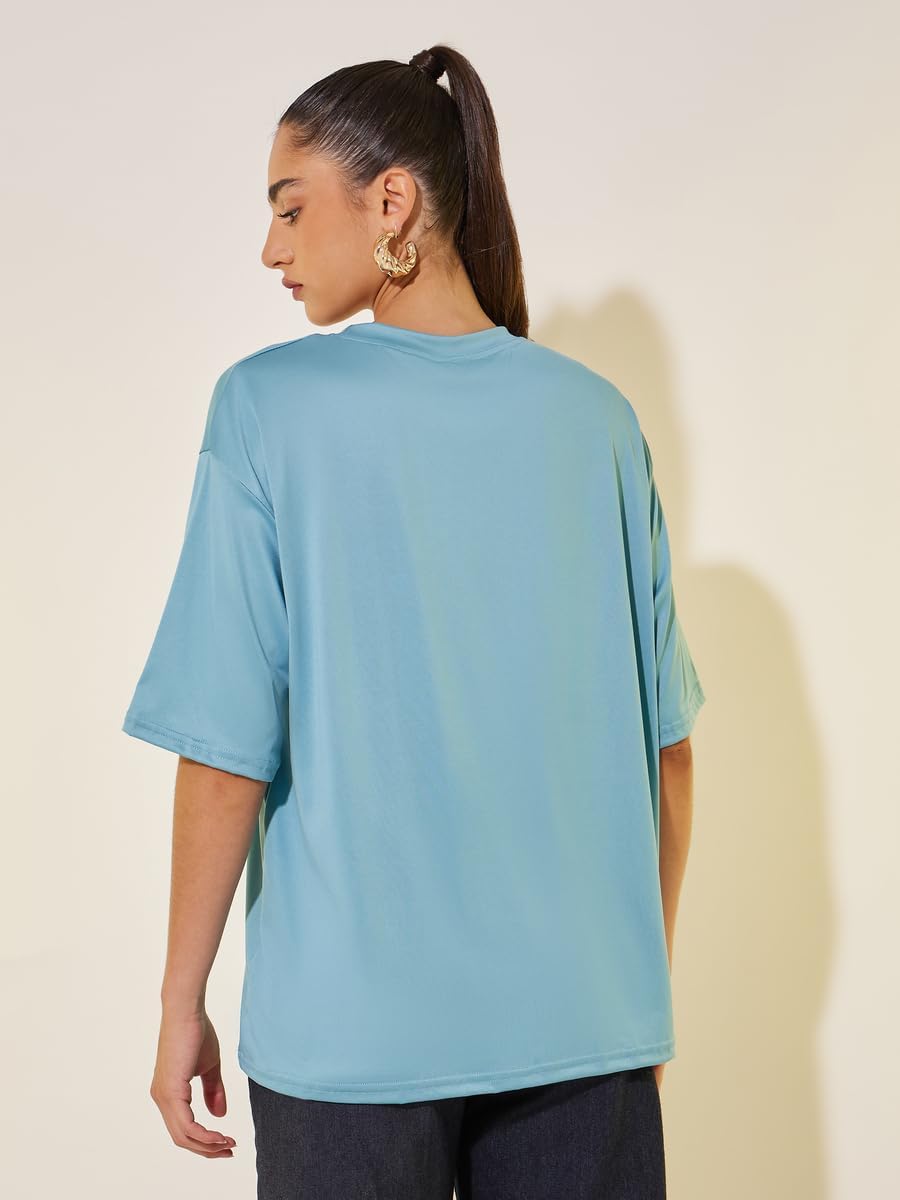 Styli Women's Slogan Print Round Neck Regular Fit T-Shirt 6 Styli Women's Slogan Print Round Neck Regular Fit T-Shirt - الصورة 6