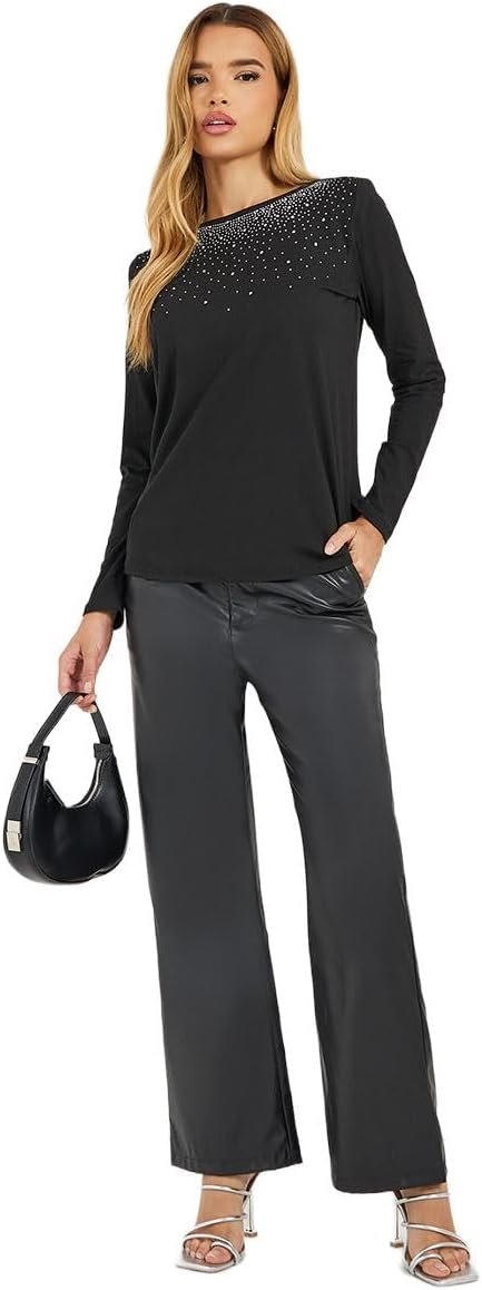 Styli Women Embellished Yoke Round Neck Top 2 Styli Women Embellished Yoke Round Neck Top - الصورة 2