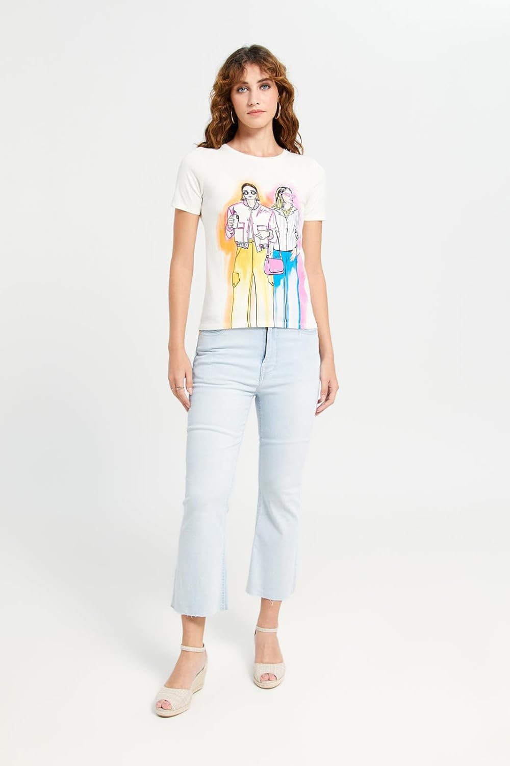 REDTAG Womens Printed T-Shirt 2 REDTAG Womens Printed T-Shirt - الصورة 2