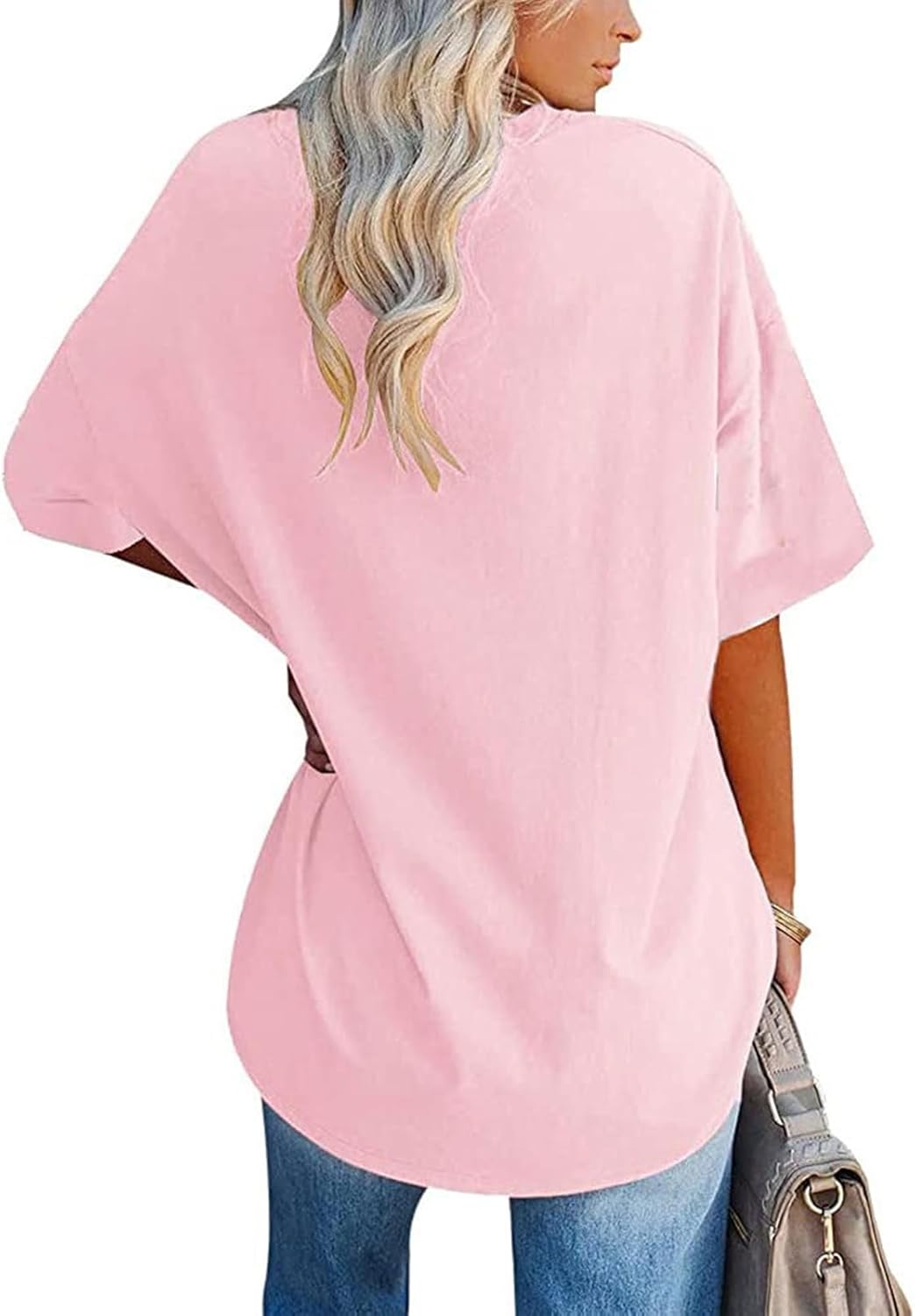 Womens Oversized T Shirts Summer Short Sleeve Tops Basic Solid Boxy Tee Casual Workout Going Out Outfits 2025 Spring 2 Womens Oversized T Shirts Summer Short Sleeve Tops Basic Solid Boxy Tee Casual Workout Going Out Outfits 2025 Spring - الصورة 2
