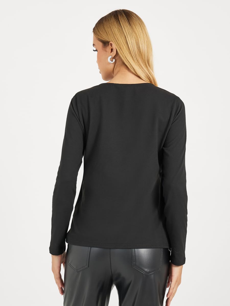 Styli Women Embellished Yoke Round Neck Top 3 Styli Women Embellished Yoke Round Neck Top - الصورة 4