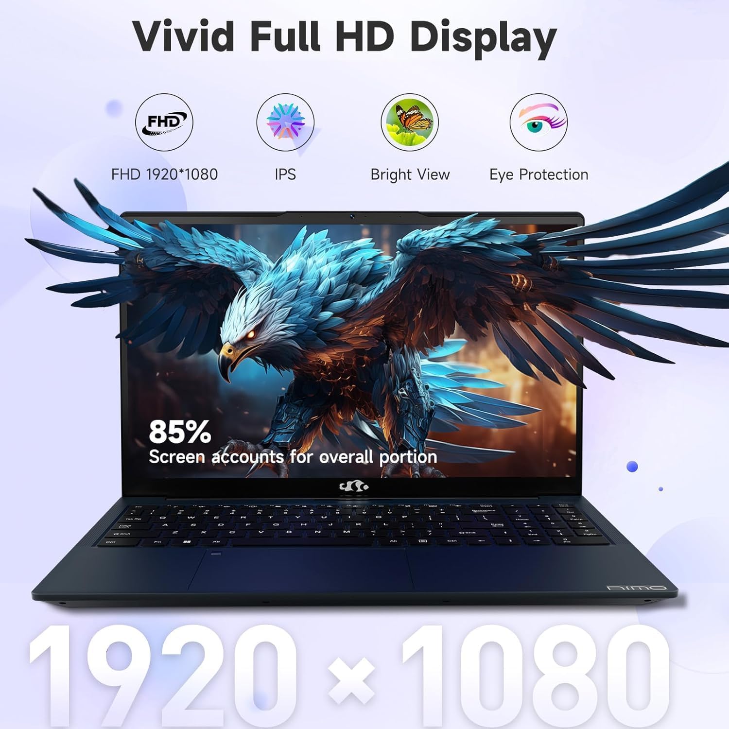 نيمو لابتوب 15.6 انش IPS FHD، انتل 6 كور i3-1215U 16GB RAM 1TB SSD (افضل من i5-1135G7، حتى 4.4GHz) مع كيبورد باضاءة خلفية، بصمة الاصبع 65 واط، نوع C، واي فاي 6، ويندوز 11 3 نيمو لابتوب 15.6 انش IPS FHD، انتل 6 كور i3-1215U 16GB RAM 1TB SSD (افضل من i5-1135G7، حتى 4.4GHz) مع كيبورد باضاءة خلفية، بصمة الاصبع 65 واط، نوع C، واي فاي 6، ويندوز 11 - الصورة 3
