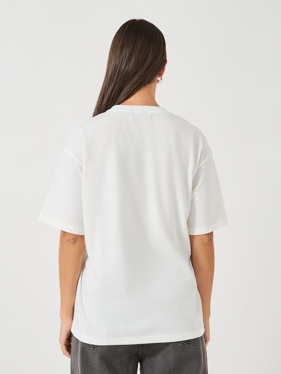 تي شيرت بمقاس كبير برقبة دائرية مطبوع عليه زهور للنساء من ستايلي 5 تي شيرت بمقاس كبير برقبة دائرية مطبوع عليه زهور للنساء من ستايلي - الصورة 5