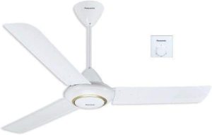 Panasonic Electric Ceiling Fan - F-56XZ2, 3 Blade, White, Modern Design, 5 Speeds, Bladeless, Indoor Use