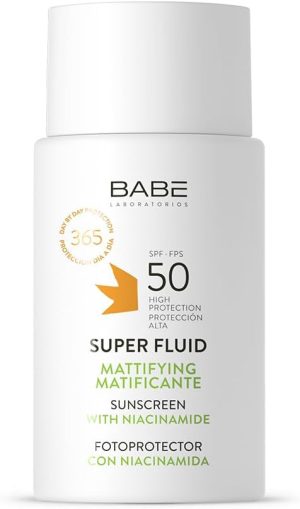 بيبي لابوراتوريز - واقي من الضوء فائق السوائل مات بعامل حماية من الشمس 50 | واقي وجه مقاوم للماء | كريم شمس ضد اضرار الشمس | مثالي للبشرة الدهنية او المعرضة لحب الشباب | 50 مل