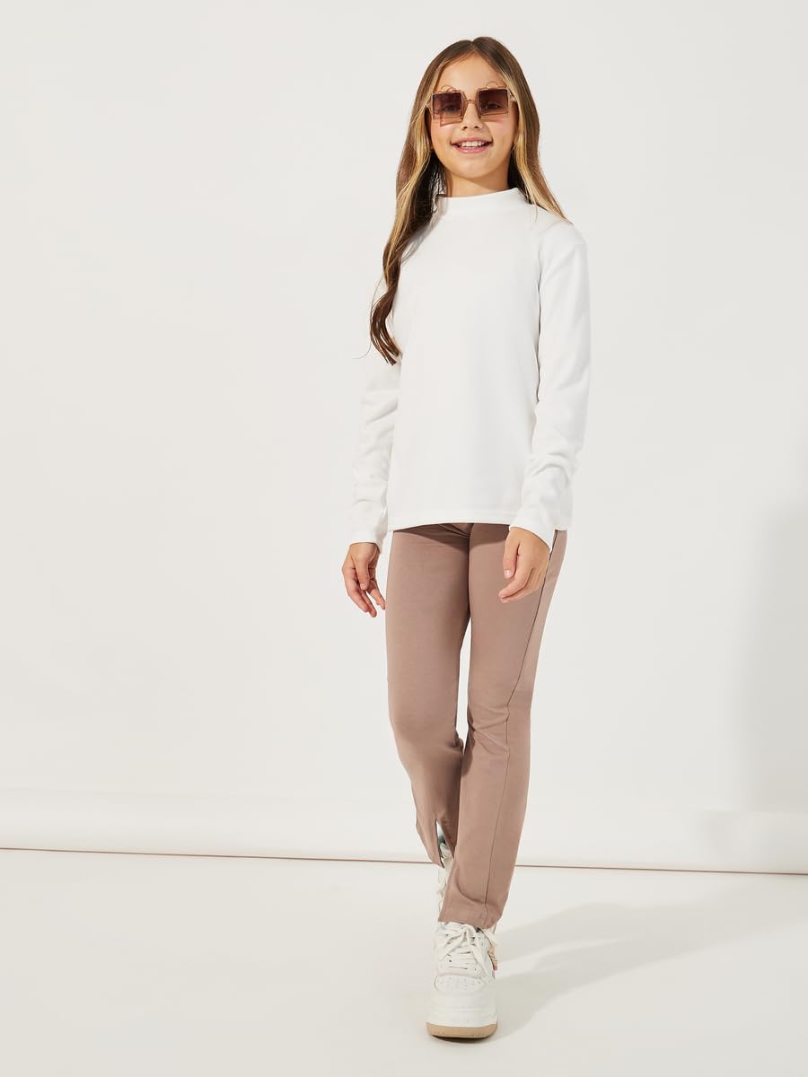 Styli Girls Solid High Neck Long Sleeves T-Shirt 2 Styli Girls Solid High Neck Long Sleeves T-Shirt - الصورة 2