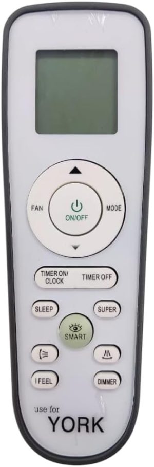 BGM Replacement Remote Control Compatible For YORK Air Conditioner - White