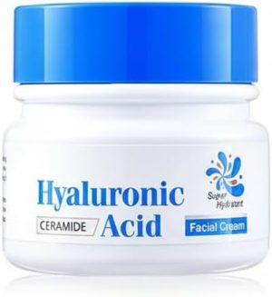Azonee Hyaluronic Acid Cream for Women, Korean Skincare, Nourishing Moisturizer, Non-Greasy and Fast-Absorbing Ceramide Cream, Hydrates and Smoothes Very Dry Skin