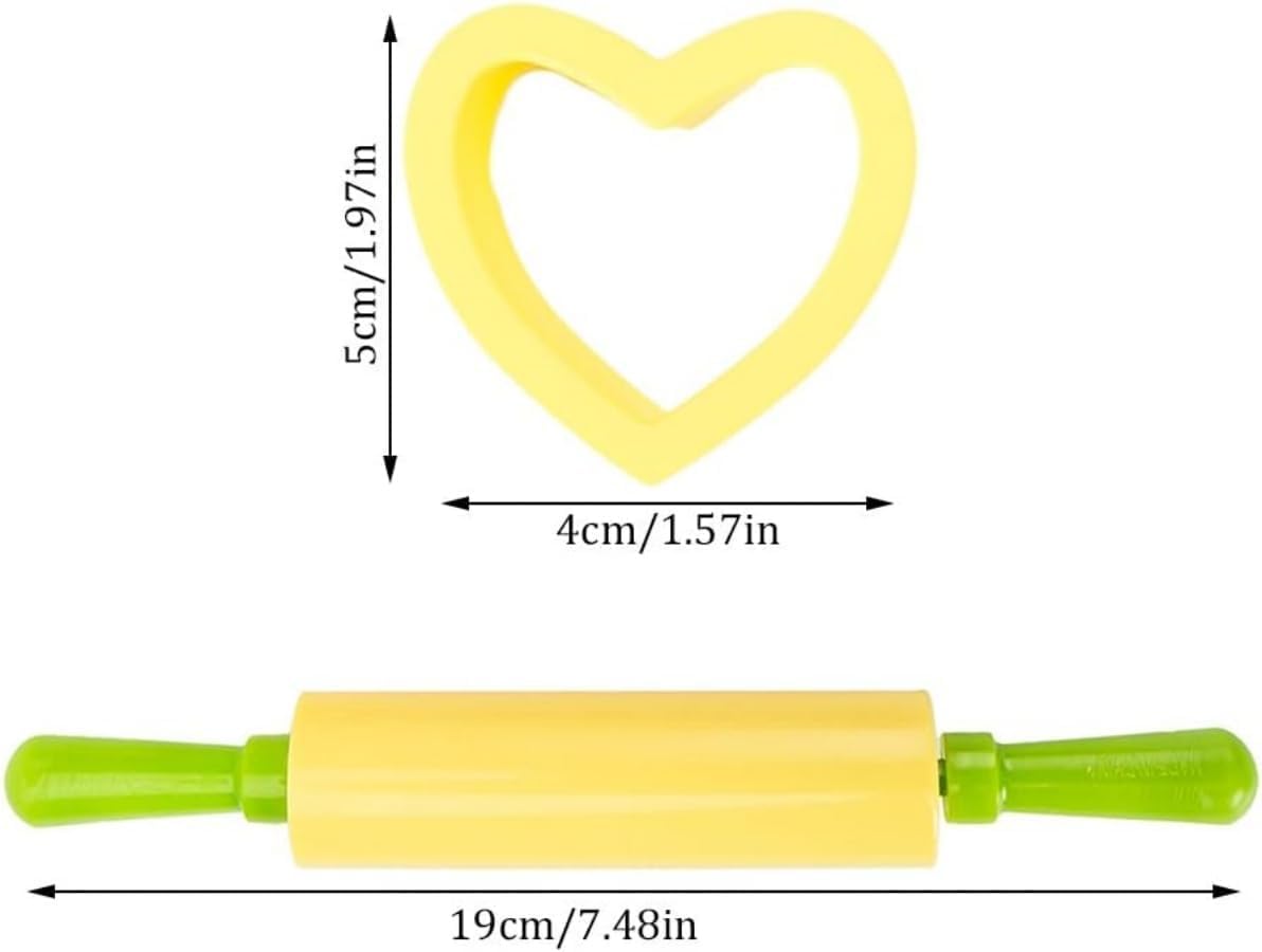 Montchi 20pcs Playdough Tools and Cutters, Clay Dough Tool Kit Plastic Colorful DIY Play Dough Tools Set Plasticine Modelling Tools Clay Rollers and Cutters for Kids, Random Color 6 Montchi 20pcs Playdough Tools and Cutters, Clay Dough Tool Kit Plastic Colorful DIY Play Dough Tools Set Plasticine Modelling Tools Clay Rollers and Cutters for Kids, Random Color - الصورة 6