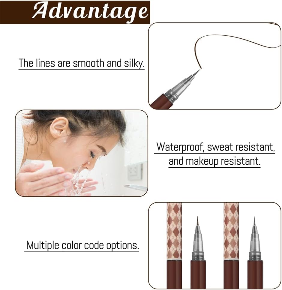 KASTWAVE 2 Pack Eyebrow Pencils, Ultra-Fine Waterproof Brow Pen, Waterproof, Sweat-Proof, Long-Lasting, Natural, No Dizzy Makeup, Natural Daily Look Perfect for Blondes & Dark Hair (Brown & Gray) 7 KASTWAVE 2 Pack Eyebrow Pencils, Ultra-Fine Waterproof Brow Pen, Waterproof, Sweat-Proof, Long-Lasting, Natural, No Dizzy Makeup, Natural Daily Look Perfect for Blondes & Dark Hair (Brown & Gray) - الصورة 7