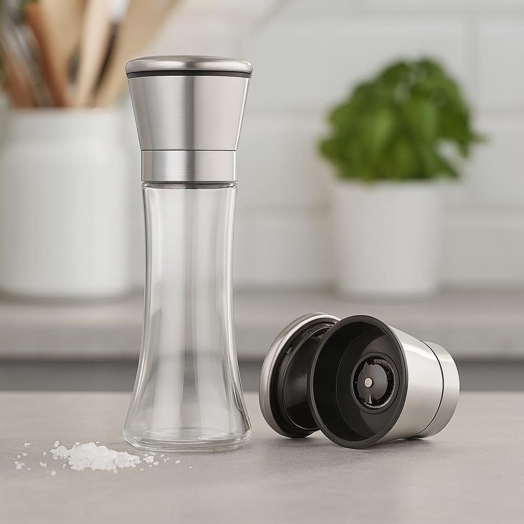 Tall Glass Spice Grinder – Large Capacity, Portable for Kitchen & Outdoor Use (Transparent) 1 Tall Glass Spice Grinder – Large Capacity, Portable for Kitchen & Outdoor Use (Transparent)