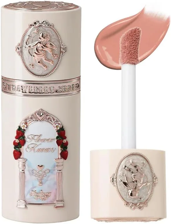 Flower Knows Strawberry Cupid All Day Glow Liquid Blush,Water- & Sweat-Resistant Blush for Cheeks,Blendable Dewy Finish with Hydrating Formula(05 Rum Cocoa,0.25 Fl Oz)