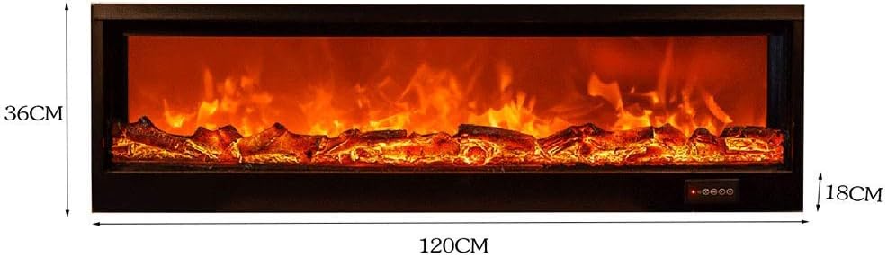 ZFDMDD Fireplace Electric Heater remote control analog electric fireplace built 3D panorama flame furnace core decorative design 120X18X36CM 6 ZFDMDD Fireplace Electric Heater remote control analog electric fireplace built 3D panorama flame furnace core decorative design 120X18X36CM - الصورة 6