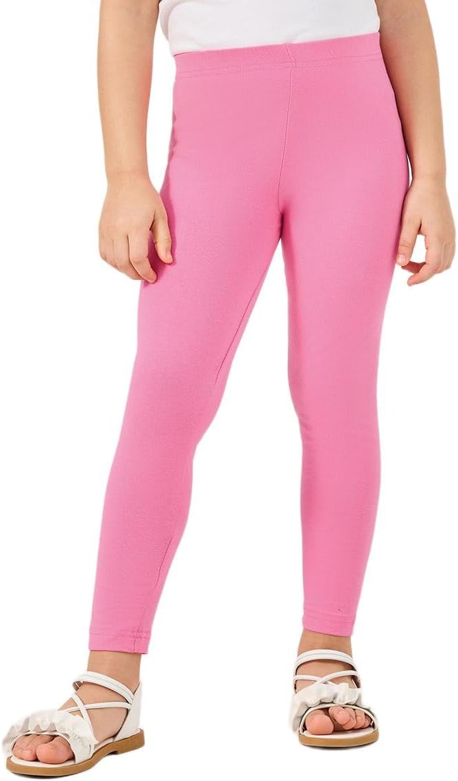 Styli Girls Solid Elastic Waistband Cotton Leggings 1 Styli Girls Solid Elastic Waistband Cotton Leggings