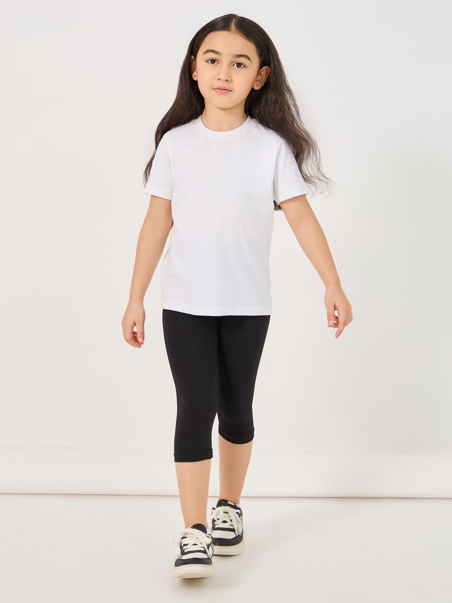 Styli Girls Elastic Waistband Basic Capri Length Leggings 3 Styli Girls Elastic Waistband Basic Capri Length Leggings - الصورة 3