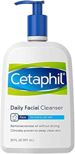 Face Wash by CETAPHIL, Daily Facial Cleanser for Sensitive, Combination to Oily Skin, 20 oz, Gentle Foaming, Soap Free, Hypoallergenic