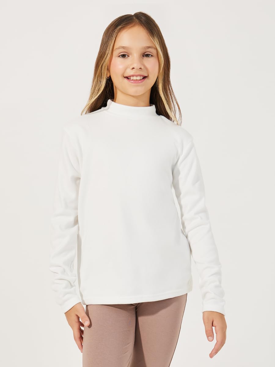 Styli Girls Solid High Neck Long Sleeves T-Shirt 1 Styli Girls Solid High Neck Long Sleeves T-Shirt