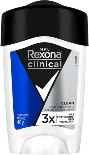 REXONA desodorante CLINICAL antitranspirante en crema para caballero 48 g