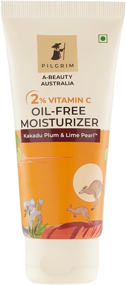 Pilgrim Australian 2% Vitamin C Oil free Moisturizer for oily & acne prone skin with Kakadu Plum & Lime Pearl™ | Vitamin C Moisturizer for Face | Moisturiser for dry skin | Women & Men | 50 gm 1 Pilgrim Australian 2% Vitamin C Oil free Moisturizer for oily & acne prone skin with Kakadu Plum & Lime Pearl™ | Vitamin C Moisturizer for Face | Moisturiser for dry skin | Women & Men | 50 gm