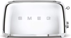 Smeg TSF02SSUK Retro Polished Stainless Steel 4 Slice Toaster