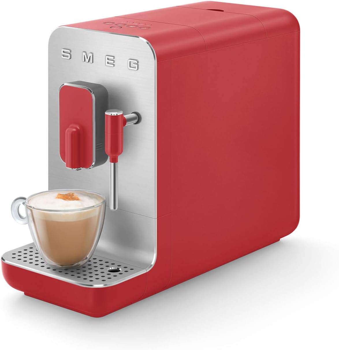 SMEG Fully Automatic Coffee Machine with Integrated Grinder and Steam Wand BCC02RDMUS, Red, Large 2 SMEG Fully Automatic Coffee Machine with Integrated Grinder and Steam Wand BCC02RDMUS, Red, Large - الصورة 2