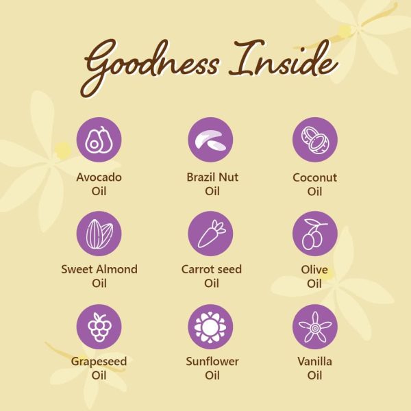 ⁦Plum BodyLovin' Vanilla Vibes Body Oil | Intense Moisture & Instant Glow | Long Lasting Warm Vanilla Fragrance | Non-Greasy & Lightweight | Soft & Nourished Skin | For Dry To Very Dry Skin - 100ml⁩ - الصورة ⁦4⁩