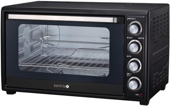 ⁦DOTS 60L Large Capacity Electric Oven with Grill 2000W, Super Fast Convection System, 100-250 Degree Temperature⁩ - الصورة ⁦5⁩