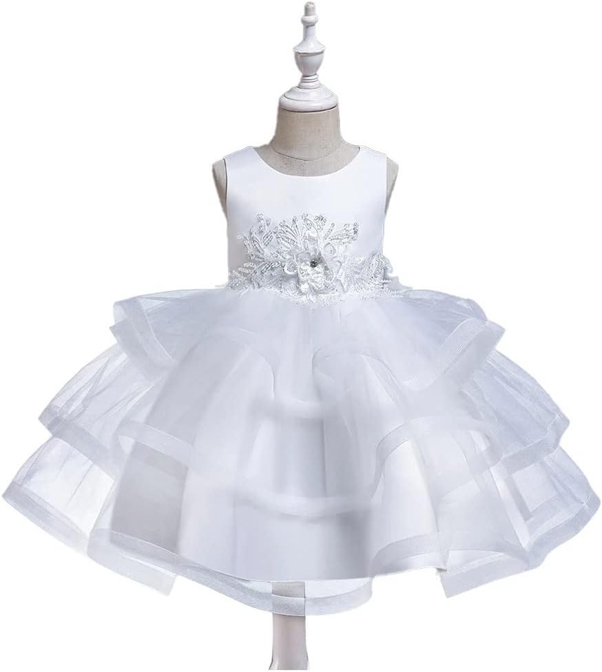 SvYii White Flower Girls Dresses Summer Sleeeveless Wedding Evening Ball Gown Tulle Floral Dresses for Girls Clothing 1 SvYii White Flower Girls Dresses Summer Sleeeveless Wedding Evening Ball Gown Tulle Floral Dresses for Girls Clothing