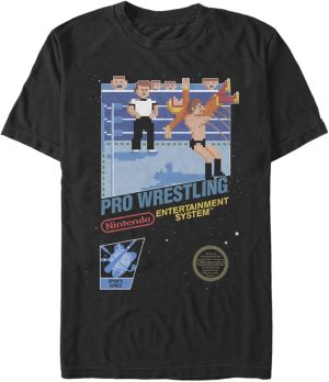 نينتندو تي شيرت برو ريسلينج للرجال