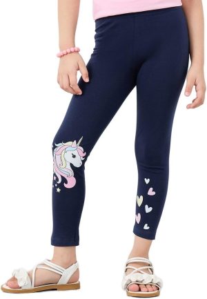STYLI Girls Graphic Print Cotton Leggings