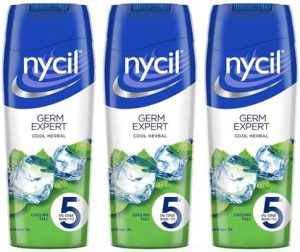 نايسيل مسحوق حراري من زيدوس كول هيربال - يساعد على الحماية من الجراثيم والبكتيريا الشائعة - يحارب رائحة الجسم والحكة والطفح الجلدي - مع مكونات عشبية - 187.5 غرام × 3 عبوات