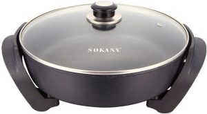 Multifunction Electric Frying Pan, Electric Skillet, 1500W, Non-stick, SK-2004, Black