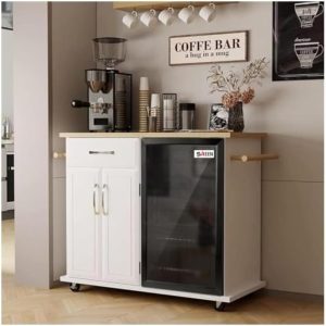 SREEN Beverage Cooler Refrigerator, 94L Capacity, SRBC-94DFB, Black, Mechanical Temperature Control