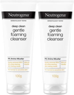 Neutrogena Deep Clean Foaming Cleanser, 100g (Pack of 2)