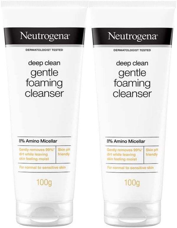 Neutrogena Deep Clean Foaming Cleanser, 100g (Pack of 2)