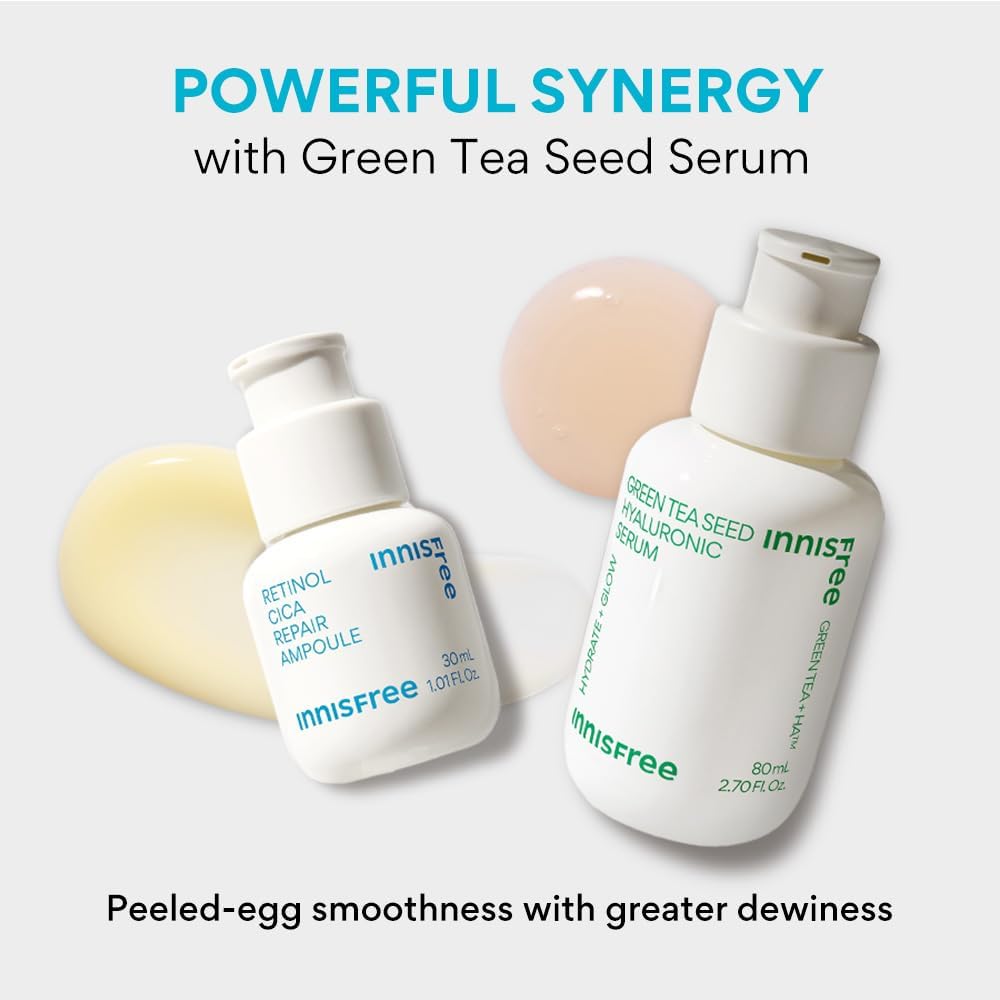 Innisfree Retinol Cica Repair Ampoule 30ml with Hyaluronic Acid, Reduces Skin Blemishes and improves skin elasticity, Korean Face Serum 10 Innisfree Retinol Cica Repair Ampoule 30ml with Hyaluronic Acid, Reduces Skin Blemishes and improves skin elasticity, Korean Face Serum - الصورة 10