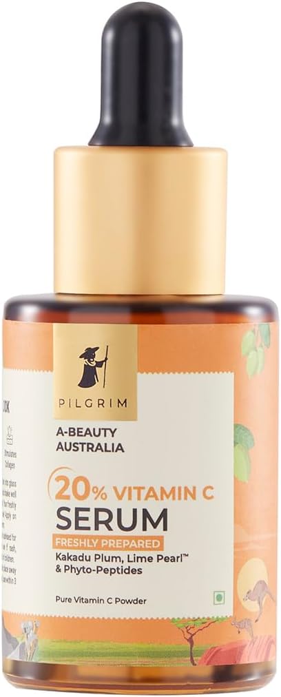 بيلغريم مصل فيتامين سي الاسترالي بنسبة 20% طازج للبشرة المتوهجة مع كاكادو بلوم وليمون بيرل™| مسحوق 99% غير مهيج EAA + محلول سيروم سائل | للنساء والرجال | 25 مل كل الأنواع 1 بيلغريم مصل فيتامين سي الاسترالي بنسبة 20% طازج للبشرة المتوهجة مع كاكادو بلوم وليمون بيرل™| مسحوق 99% غير مهيج EAA + محلول سيروم سائل | للنساء والرجال | 25 مل كل الأنواع