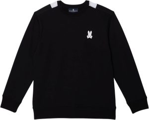 Psycho Bunny Boy's Wilkes Sweatshirt (Little Kids/Big Kids) Black 18-20 Big Kid