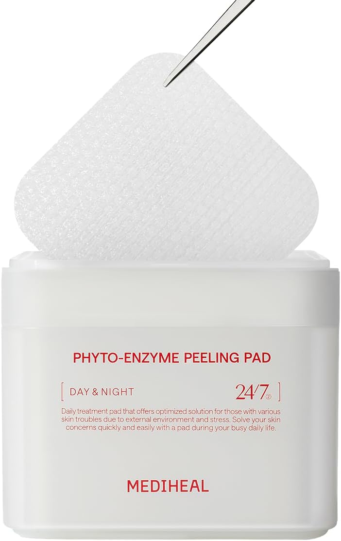 MEDIHEAL Phyto Enzyme Peeling Pad - Vegan Face Resurfacing Gauze With LHA & Papaya Enzym - Pore Tightening, Sebum Control, Exfoliating for Dead Skin Cells - 90 Pads 1 MEDIHEAL Phyto Enzyme Peeling Pad - Vegan Face Resurfacing Gauze With LHA & Papaya Enzym - Pore Tightening, Sebum Control, Exfoliating for Dead Skin Cells - 90 Pads