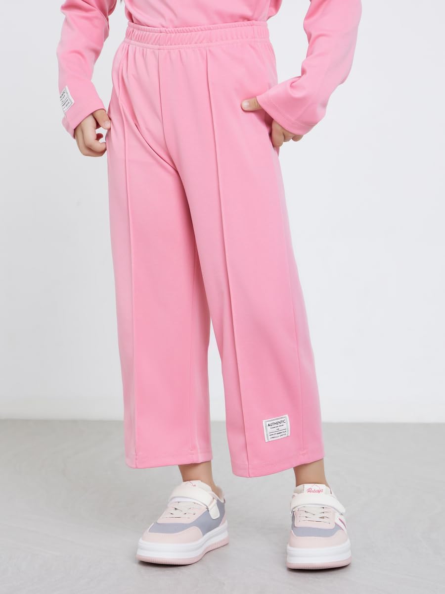 طقم بنطلون رياضي للبنات مكون من توب مطبوع عليه LA بلون بينك من ستايلي 4 طقم بنطلون رياضي للبنات مكون من توب مطبوع عليه LA بلون بينك من ستايلي - الصورة 4