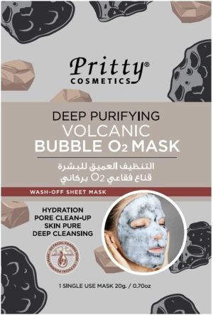 Pritty Purifying Volcanic Bubble Face Mask 20 g, Grey