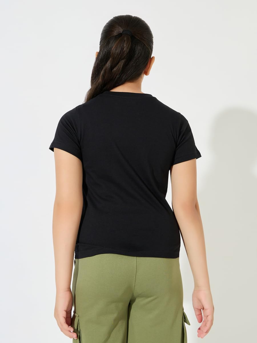 Styli Girls Solid Round Neck T-Shirt 5 Styli Girls Solid Round Neck T-Shirt - الصورة 5