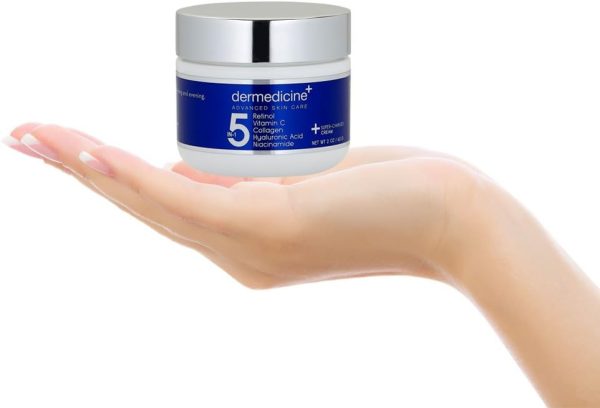 ⁦5 in 1 Retinol, Vitamin C, Collagen, Hyaluronic Acid and Niacinamide | Potent Face Cream which May Help Improve Appearance of Fine Lines and Wrinkles and Reduce Appearance of Dark Spots | 2 oz / 60ml⁩ - الصورة ⁦4⁩