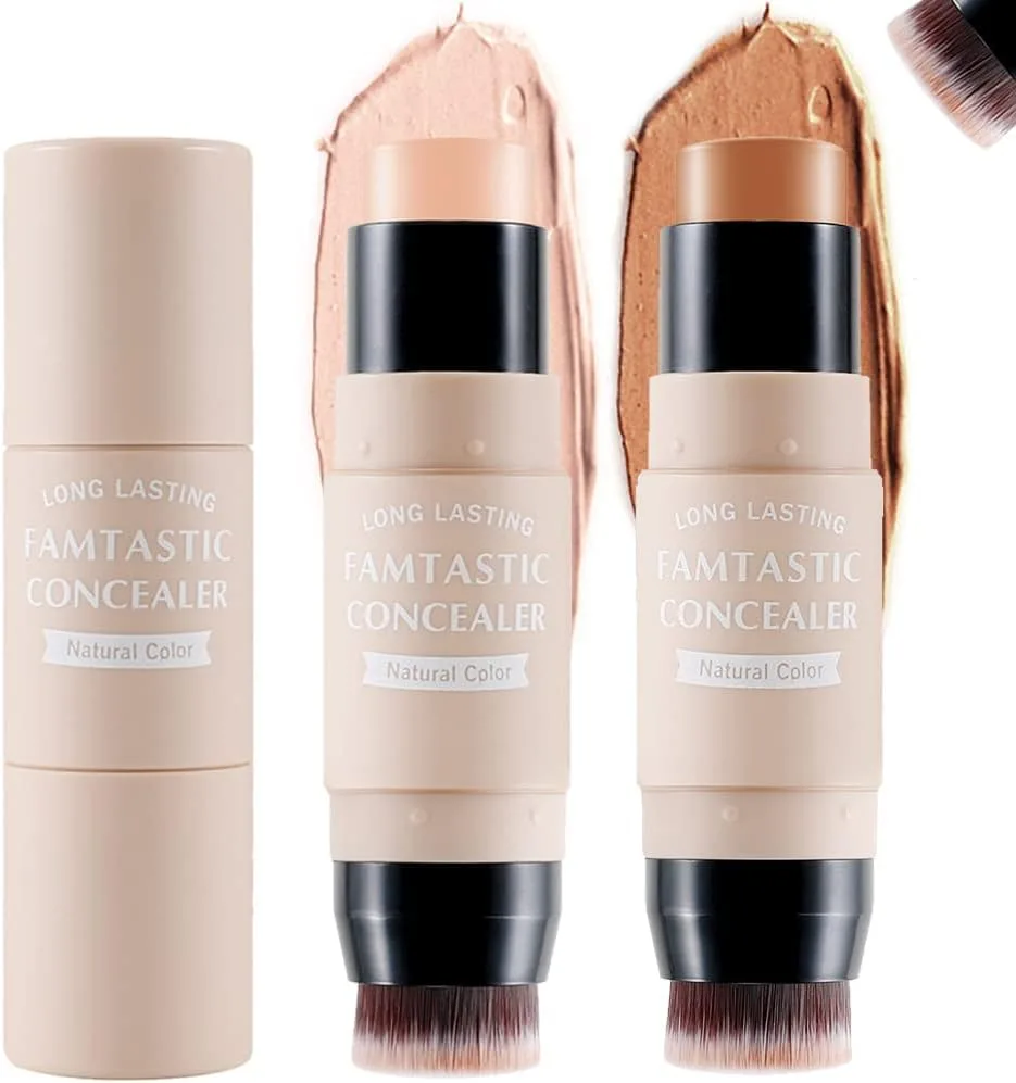 MAKINGTEC 2 PCS Contour Highlighter Stick with Brush -Bronzer Pen, Face Brightens Shades Pencil, Highlighting Shade, Highlight Shaping Stick, Waterproof, Longwear Makeup(01 and 04) 8 MAKINGTEC 2 PCS Contour Highlighter Stick with Brush -Bronzer Pen, Face Brightens Shades Pencil, Highlighting Shade, Highlight Shaping Stick, Waterproof, Longwear Makeup(01 and 04)