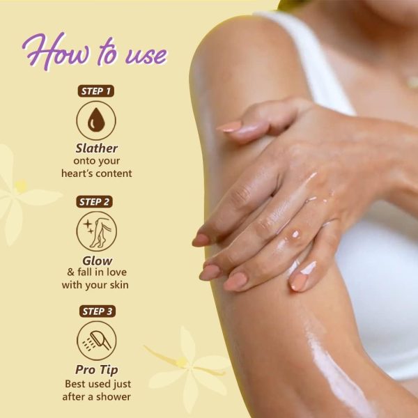 ⁦Plum BodyLovin' Vanilla Vibes Body Oil | Intense Moisture & Instant Glow | Long Lasting Warm Vanilla Fragrance | Non-Greasy & Lightweight | Soft & Nourished Skin | For Dry To Very Dry Skin - 100ml⁩ - الصورة ⁦5⁩