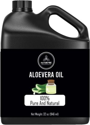 Naturevibe Botanicals Aloevera Oil 32 Ounces | 100% Pure and Natural | Great for Skin Care and Hair Care
