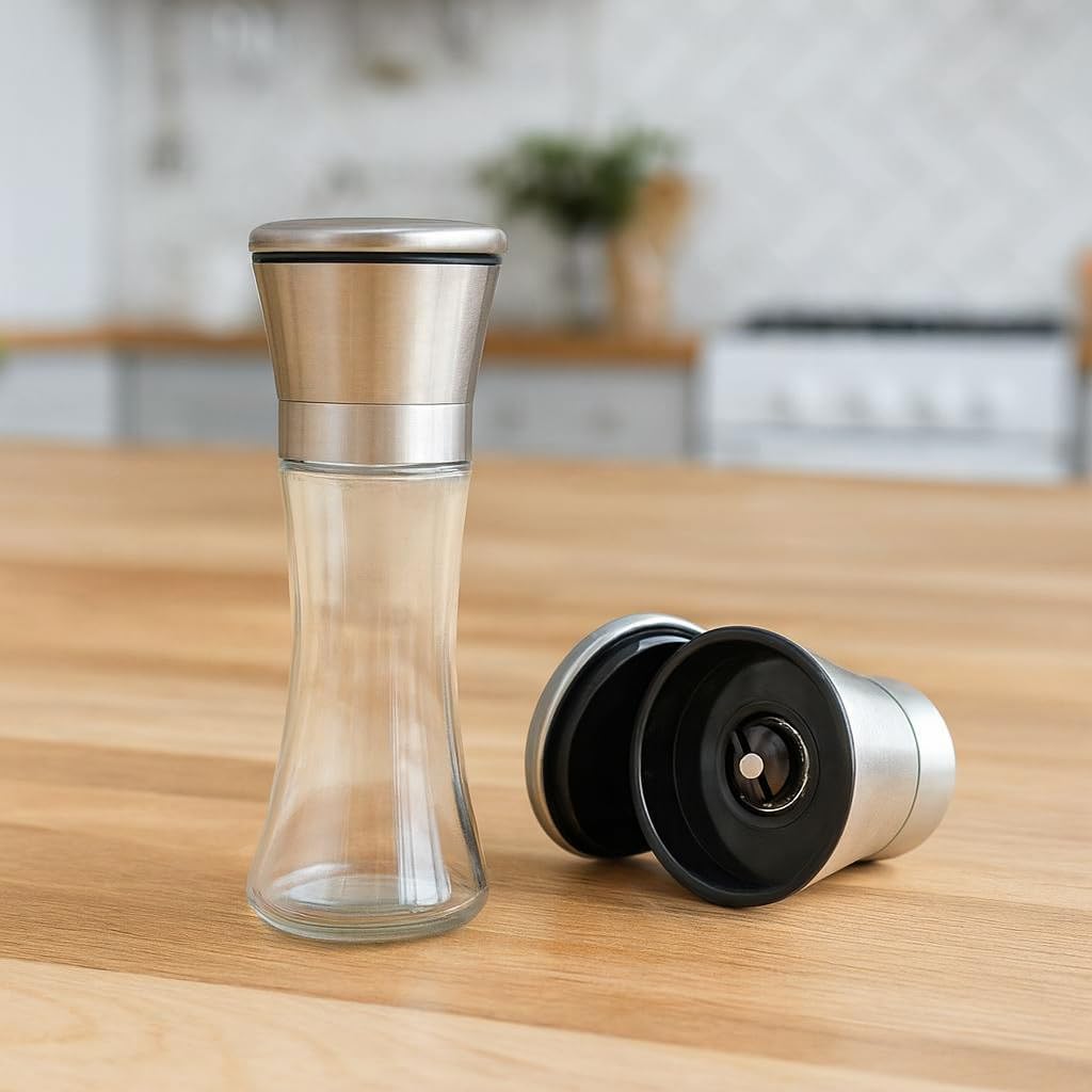 Tall Glass Spice Grinder – Large Capacity, Portable for Kitchen & Outdoor Use (Transparent) 3 Tall Glass Spice Grinder – Large Capacity, Portable for Kitchen & Outdoor Use (Transparent) - الصورة 3